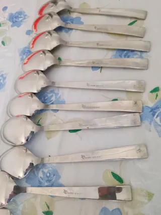 Set 10 Cucchiai Tavola Argento Inox 18/10