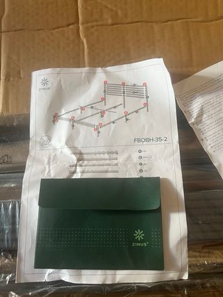 Somier con cabecero de bambú Zinus 160x200 cm