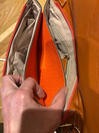Bolso cartera naranja