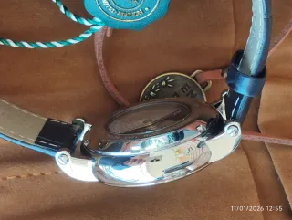 Reloj Automático Gamages Azul y Plateado 21 joyas