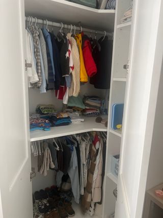 Armario esquinero blanco madera