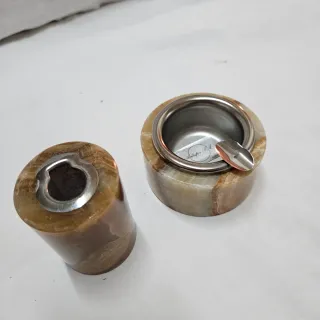 Encendedor y cenicero mármol - SIN ESTRENAR