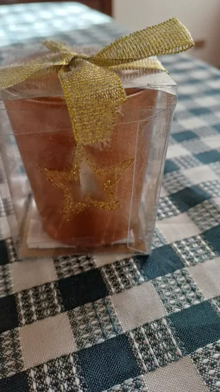 Candele decorative oro con stella