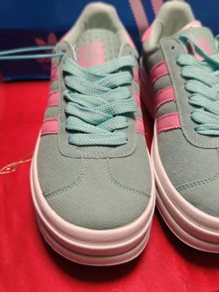 Adidas Gazelle turquesa y rosa Talla 40