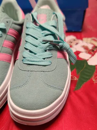 Adidas Gazelle turquesa y rosa Talla 40