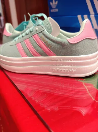 Adidas Gazelle turquesa y rosa Talla 40