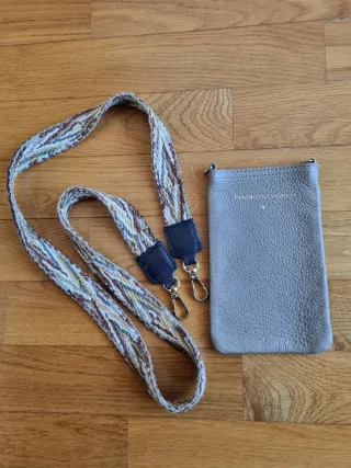 Porta cellulare Tea con tracolla in tessuto
