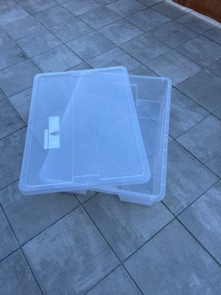 Cajas de plástico transparentes para almacenaje