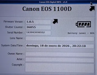 Canon EOS 1100D Astromodificada