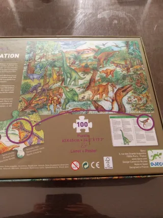 Puzzle Djeco Dinosaurios Observación y Libro