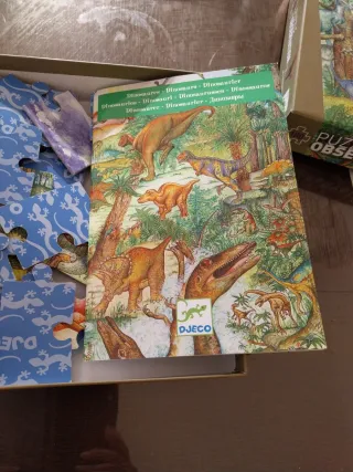 Puzzle Djeco Dinosaurios Observación y Libro