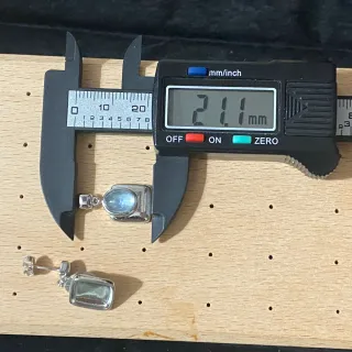 Pendientes de Aguamarina natural