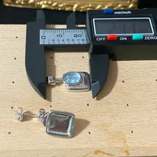 Pendientes de Aguamarina natural