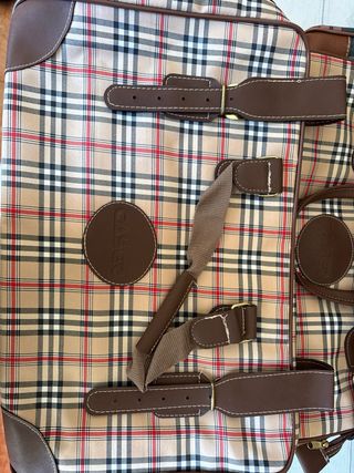 Conjunto Maletas Viaje Cuadros Beige y Verde