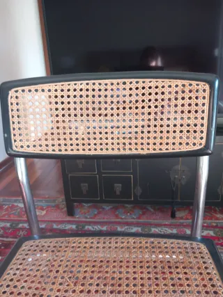 Sillas estilo Cesca Ratán y Metal