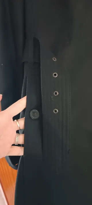 Gabardina Mango Negra
