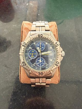 Reloj Lorus Titanium Cronógrafo Azul