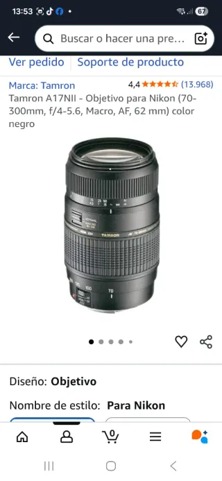 Objetivo Tamron para Nikon