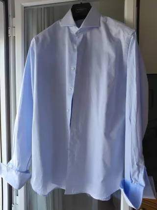 Camisa de vestir para gemelos azul
