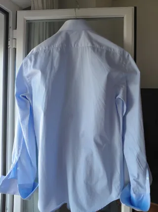 Camisa de vestir para gemelos azul