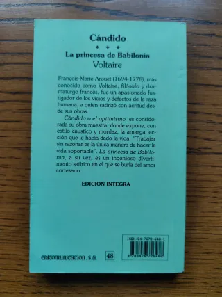 Cándido ó el optimismo. La princesa de Babilonia