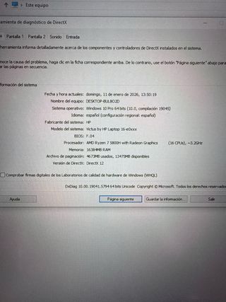 Ordenador Portátil Gamer HP Victus 16pulgadas