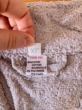 Albornoz XL Gris Unisex