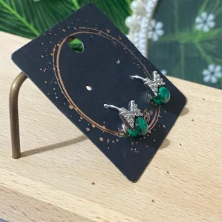 Pendientes Malaquita natural