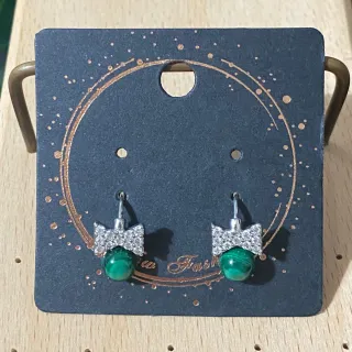 Pendientes Malaquita natural