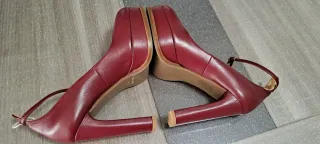 Scarpe Risvolto Bordeaux Donna