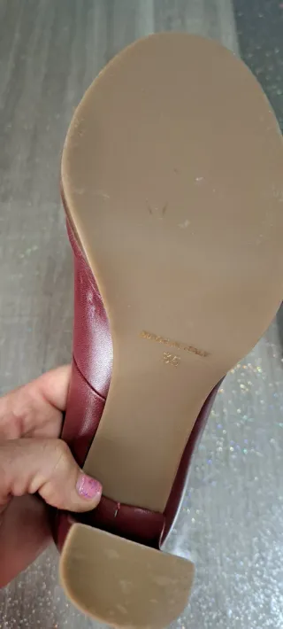 Scarpe Risvolto Bordeaux Donna