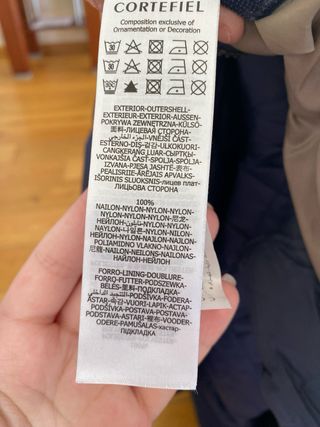 Cazadora cortefiel azul acolchada