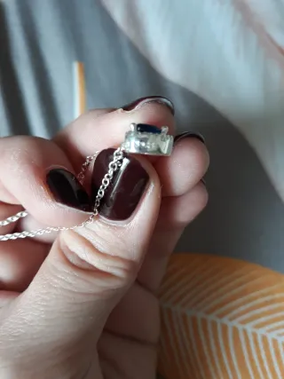 Collana Argento Cuore Blu