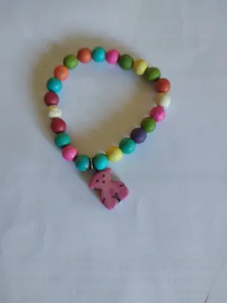 Pulsera elástica con charm de oso