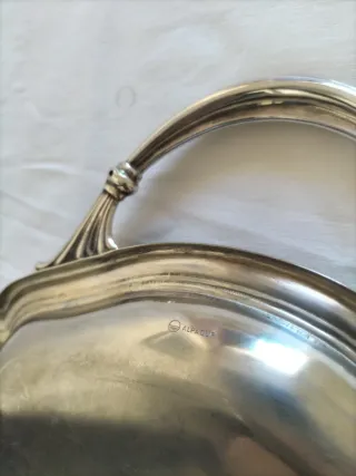 Vajilla antigua fuente servir bandeja plata alpaca