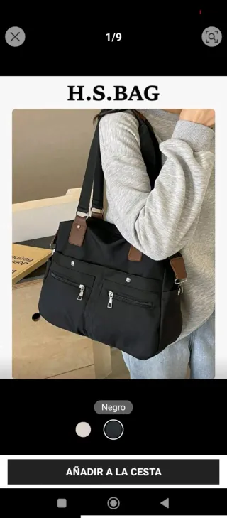 Bolso de hombro negro