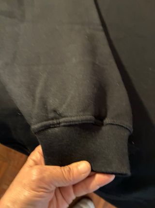 Sudadera negra algodón puro XL
