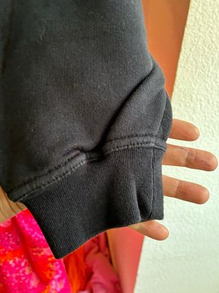 Sudadera negra algodón puro XL