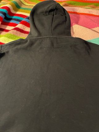 Sudadera negra algodón puro XL