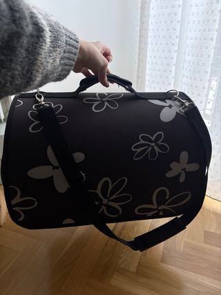 Transportín perro pequeño flores