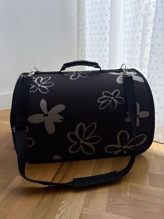 Transportín perro pequeño flores