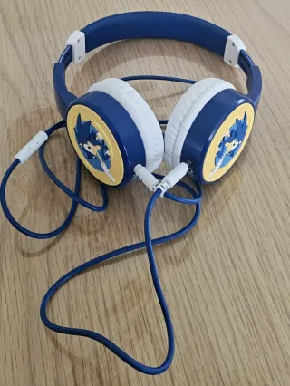 Auriculares Infantiles Sonic Azules y Blancos