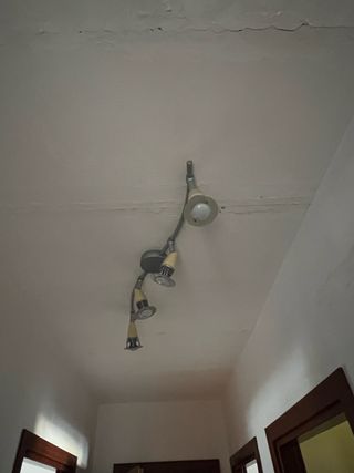 Lampadario soffitto argento e bianco