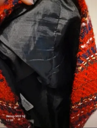 Gonna Zara tartan rossa tg M nuova