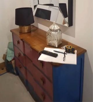 Cómoda de madera maciza entrada