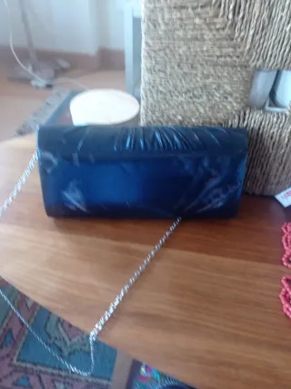 Bolso Cartera Fiesta color azul grisaceo