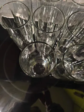 16 vasos de tubo de cristal nuevos