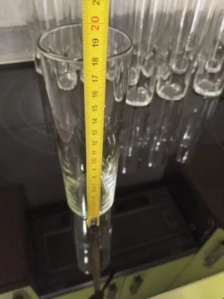 16 vasos de tubo de cristal nuevos