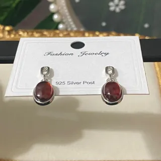 Pendientes de Granate natural