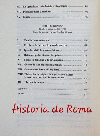 Historia de Roma, Tomo 1